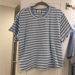 Tuckernuck Sky Blue and White Striped Tee